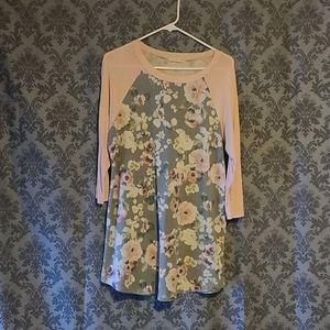 Floral Baseball Tunic